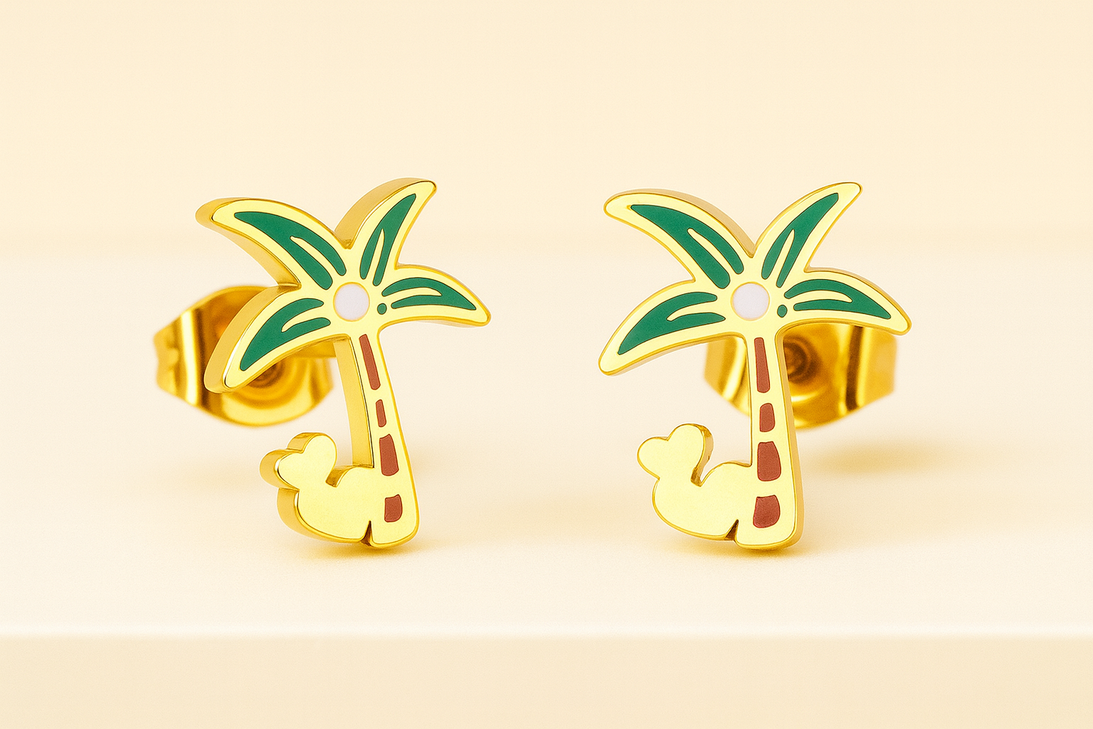 Tropi-Tales Stud Earrings – Pineapple, Coconut Tree, Strawberry & Rainbow Set | Colorful Summer Jewelry