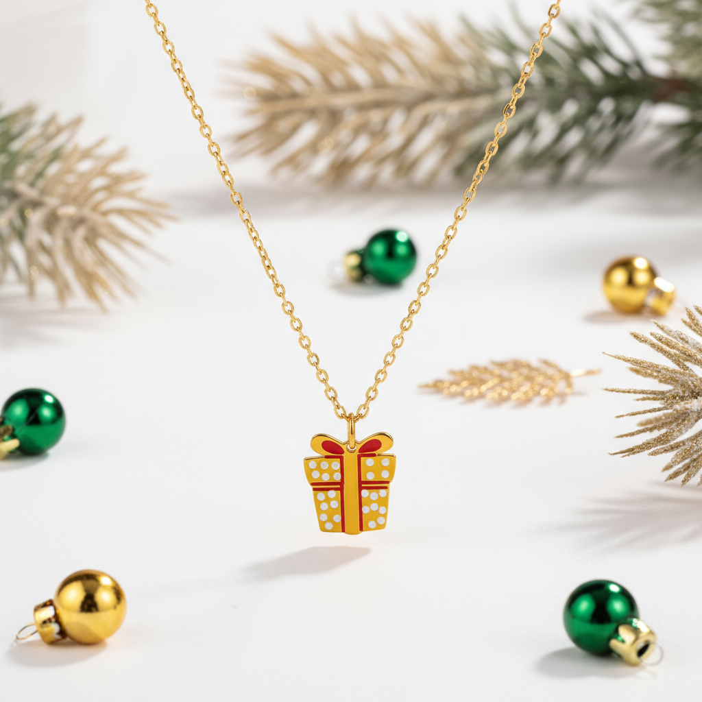 Festive Present Necklace – Christmas Collectible
