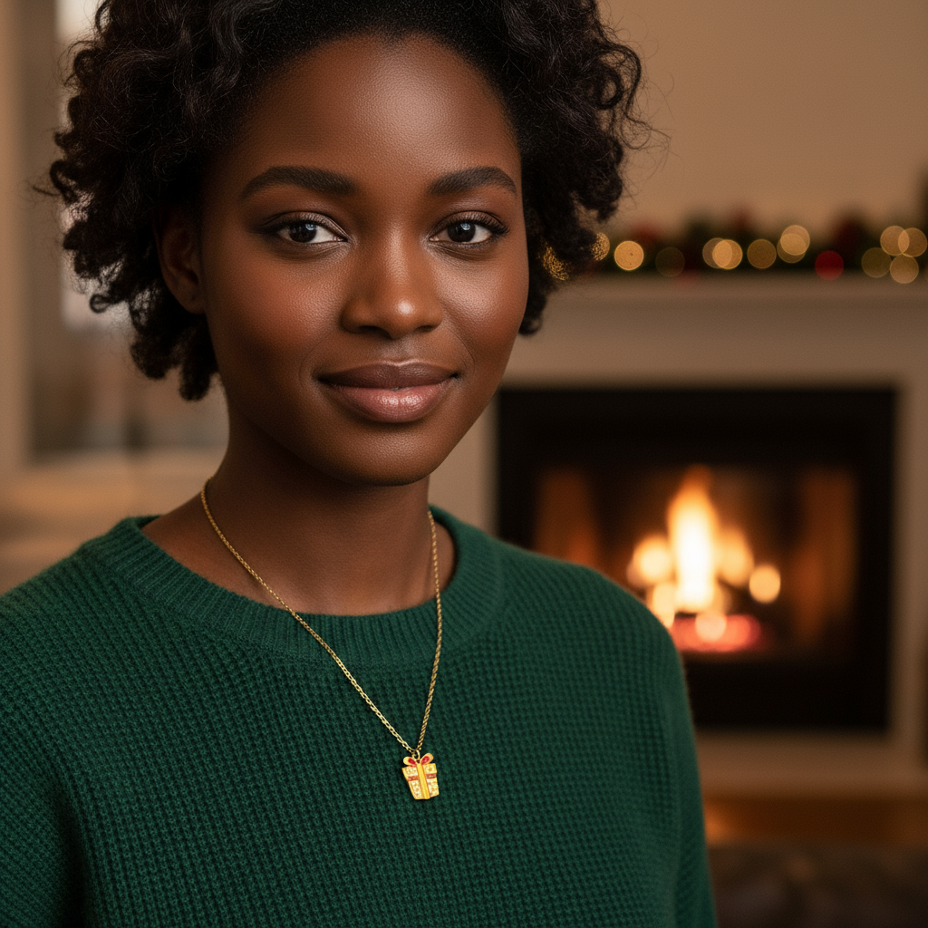 Festive Present Necklace – Christmas Collectible