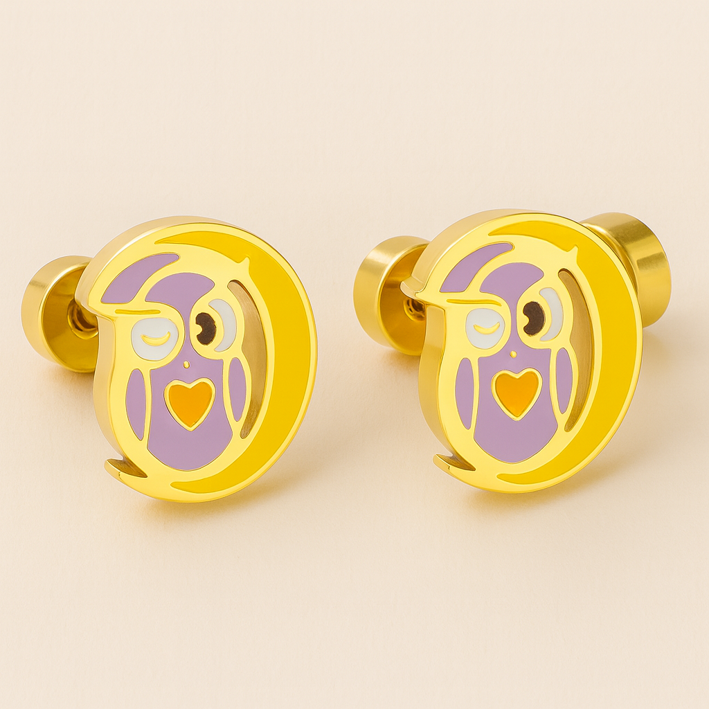 Sky Wonders Stud Earrings – Cloud, Bird, Butterfly & Owl Set | Dreamy Cute Sky Jewelry