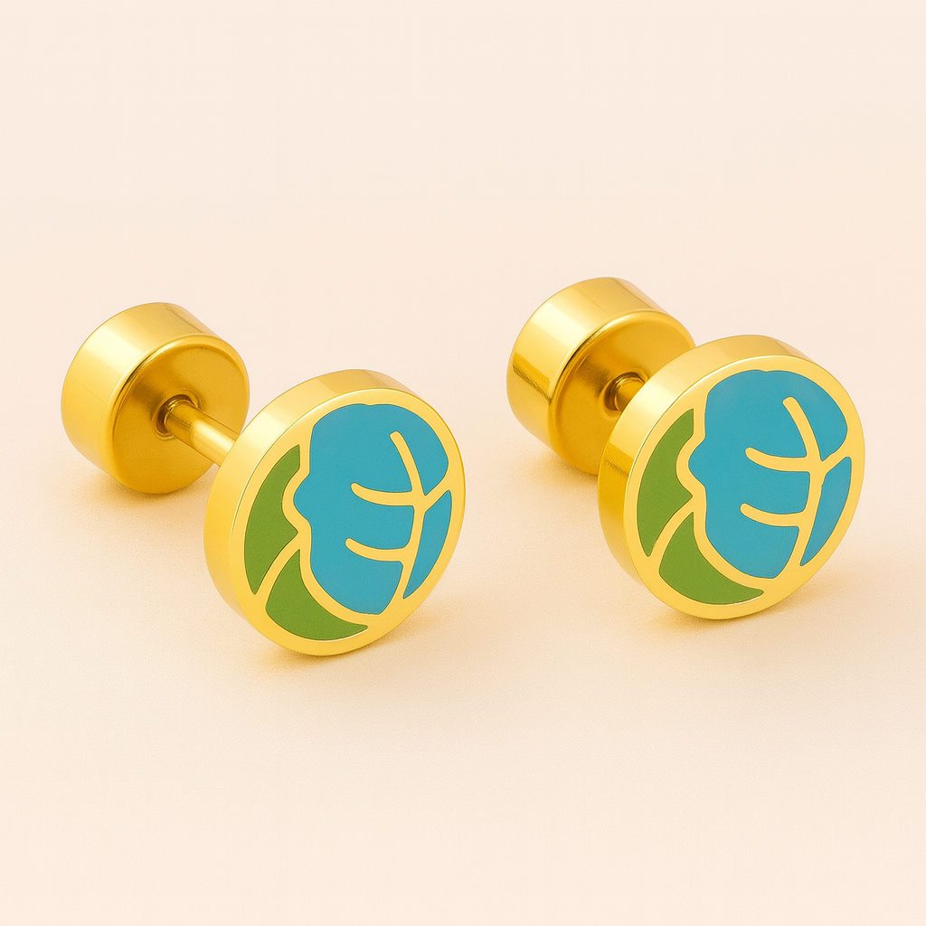 Veggie Whimsy Stud Earrings – Tomato, Pumpkin, Mushroom & Lettuce Set | Funny Kawaii Veggie Jewelry