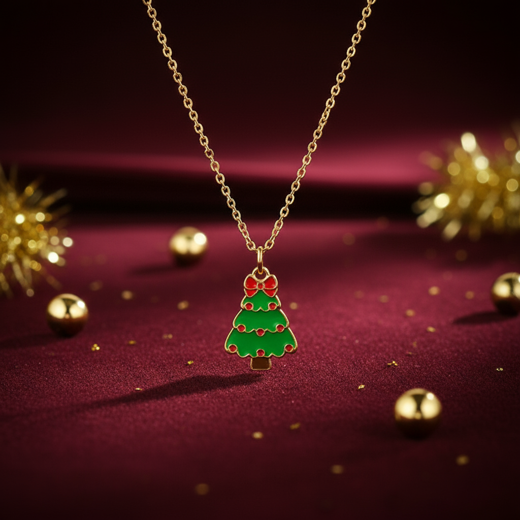 Little Christmas Tree Necklace – Holiday with a Twist
