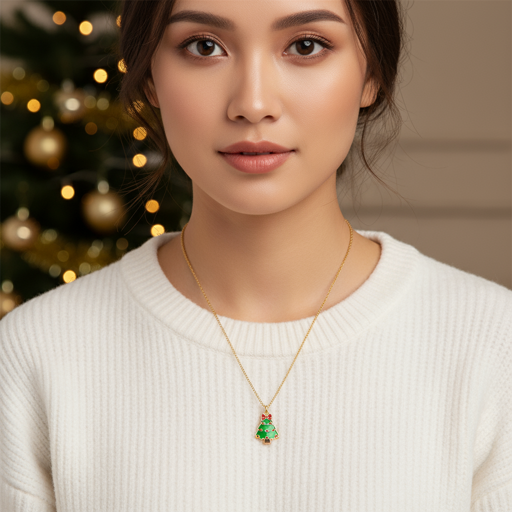 Little Christmas Tree Necklace – Holiday with a Twist